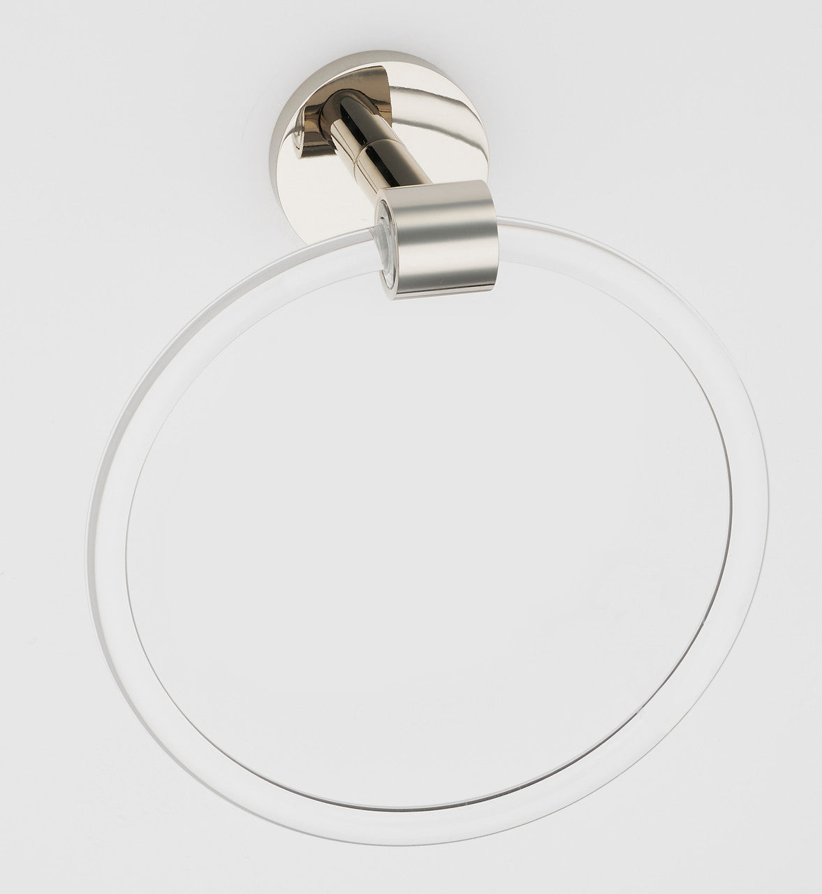 Alno A7240-PN: 6" Acrylic Contemporary Towel Ring - Polished Nickel