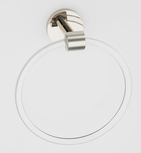 Alno A7240-PN: 6" Acrylic Contemporary Towel Ring - Polished Nickel