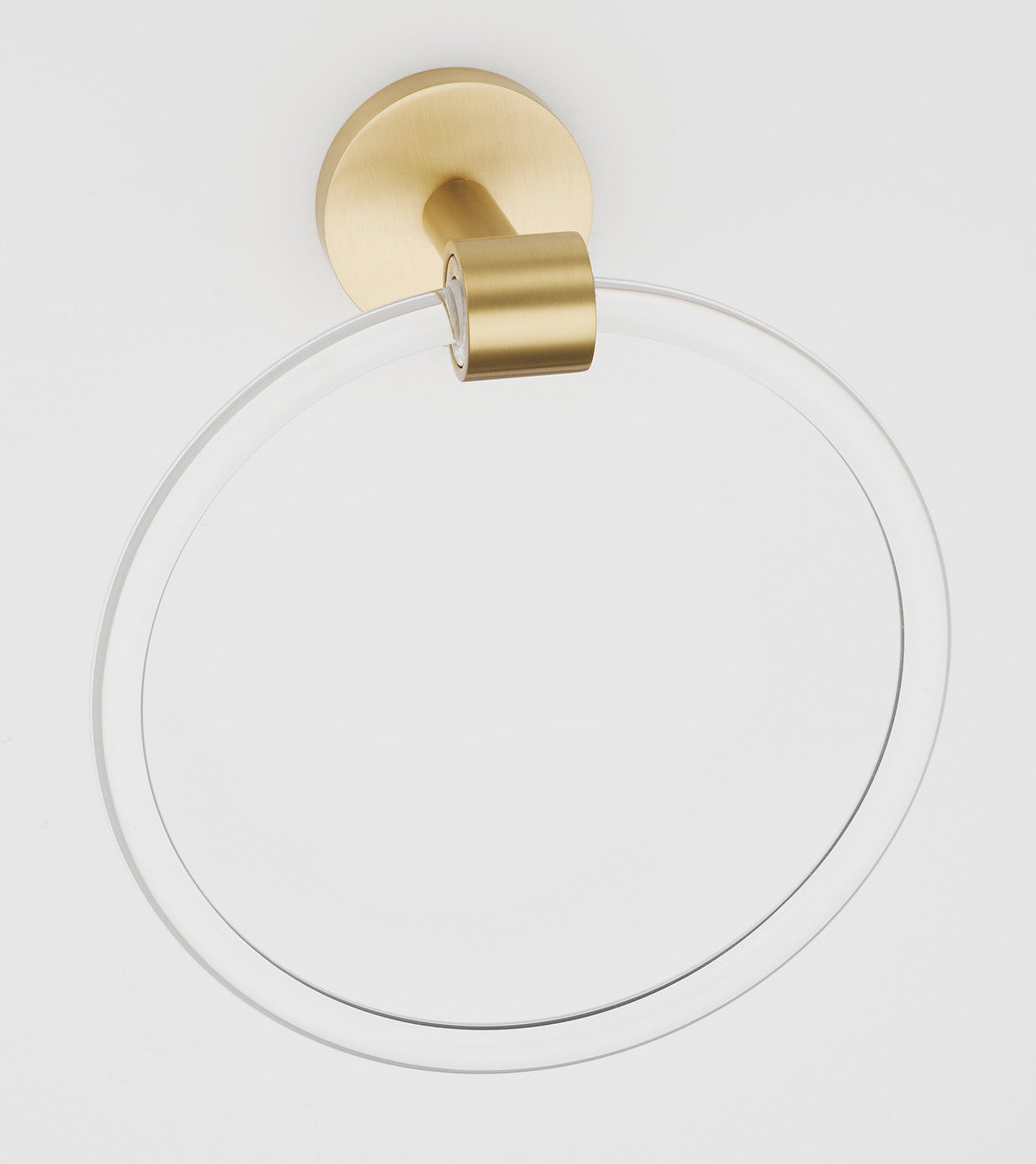 Alno A7240-SB: 6" Acrylic Contemporary Towel Ring - Satin Brass