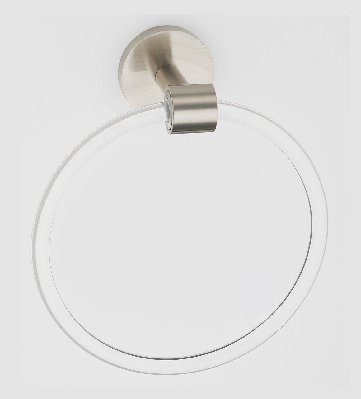 Alno A7240-SN: 6" Acrylic Contemporary Towel Ring - Satin Nickel
