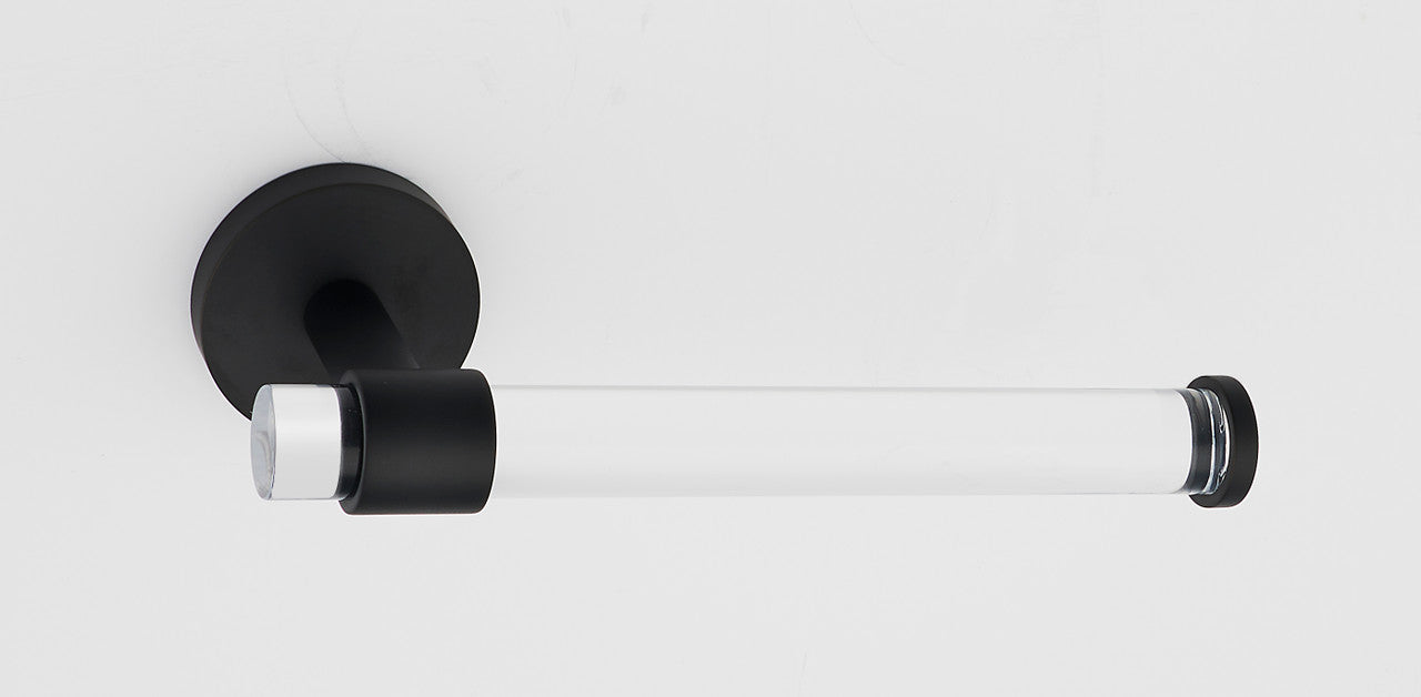 Alno A7266-MB: Acrylic Contemporary Single Post Tissue Holder - Matte Black