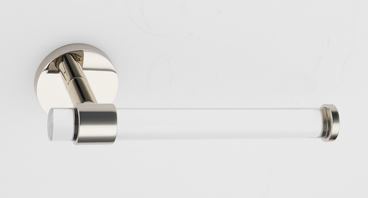 Alno A7266-PN: Acrylic Contemporary Single Post Tissue Holder - Polished Nickel