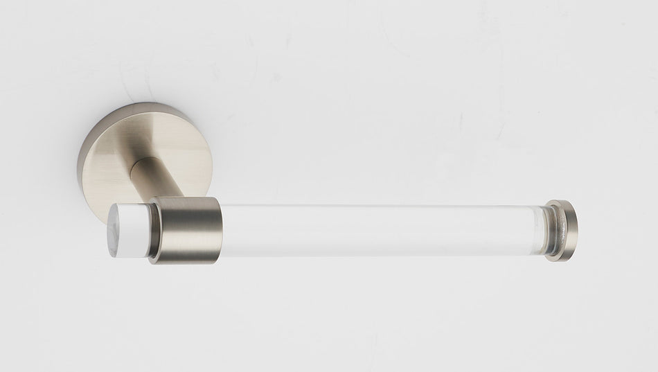 Alno A7266-SN: Acrylic Contemporary Single Post Tissue Holder - Satin Nickel