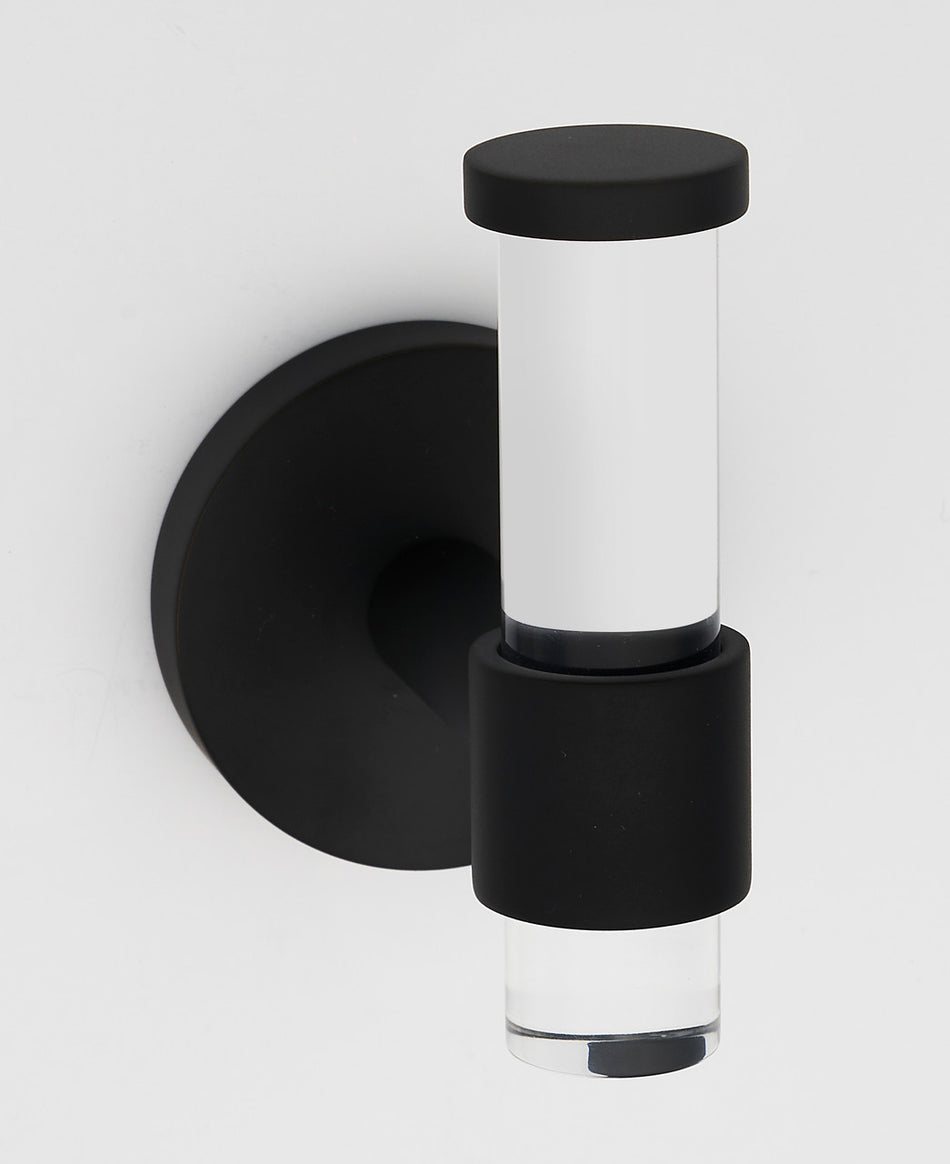 Alno A7281-MB: Acrylic Contemporary Robe Hook - Matte Black