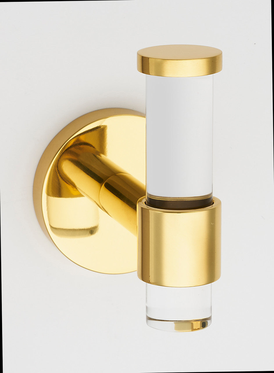 Alno A7281-PB: Acrylic Contemporary Robe Hook - Polished Brass