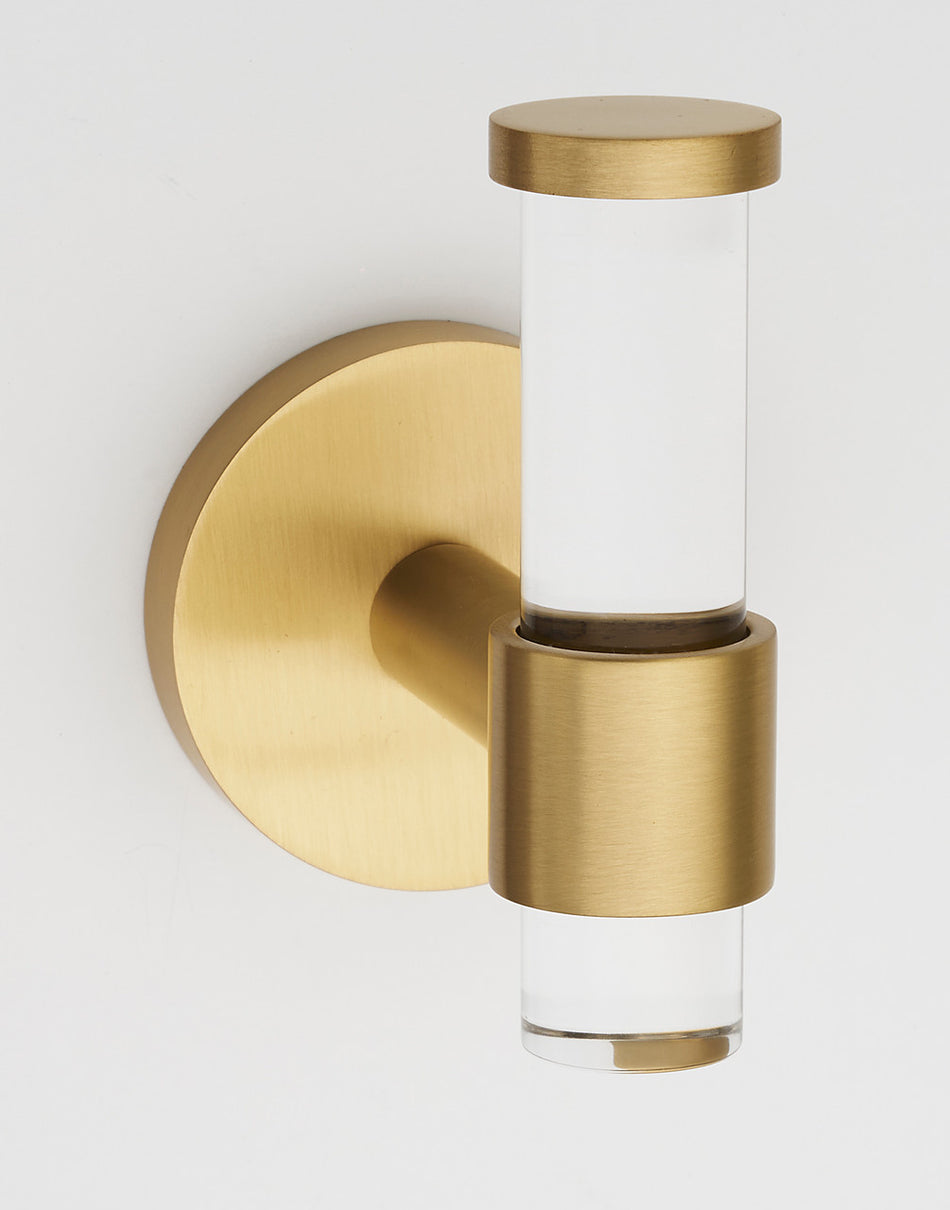 Alno A7281-SB: Acrylic Contemporary Robe Hook - Satin Brass