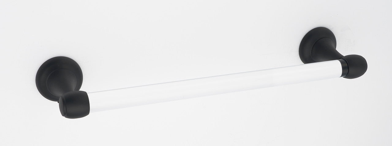 Alno A7320-12-MB: 12" cc Acrylic Royale Towel Bar - Matte Black