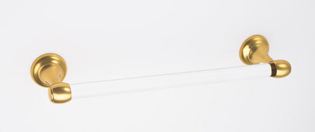 Alno A7320-12-PB: 12" cc Acrylic Royale Towel Bar - Polished Brass