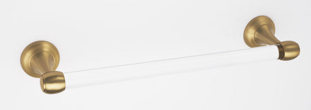Alno A7320-12-SB: 12" cc Acrylic Royale Towel Bar - Satin Brass