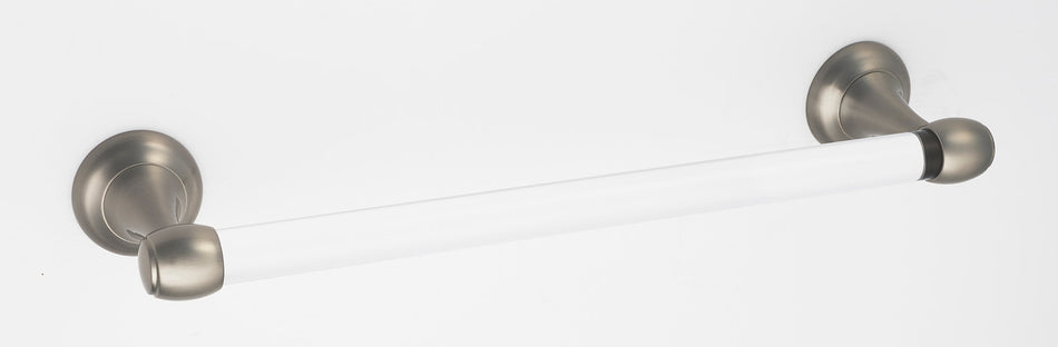 Alno A7320-12-SN: 12" cc Acrylic Royale Towel Bar - Satin Nickel