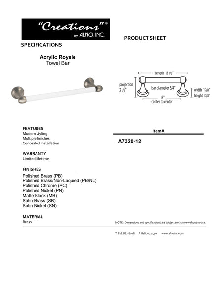 Specificaton Sheet