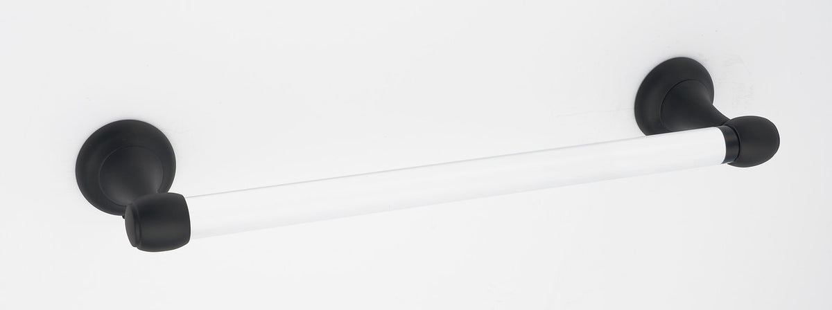 Alno A7320-18-MB: 18" cc Acrylic Royale Towel Bar - Matte Black