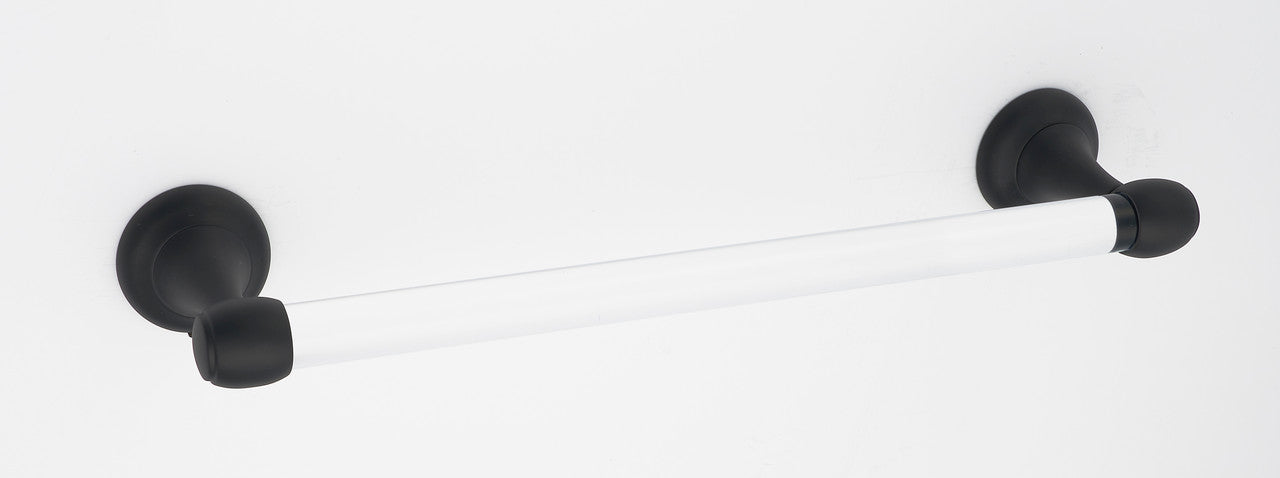 Alno A7320-18-MB: 18" cc Acrylic Royale Towel Bar - Matte Black