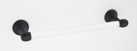 Alno A7320-18-MB: 18" cc Acrylic Royale Towel Bar - Matte Black