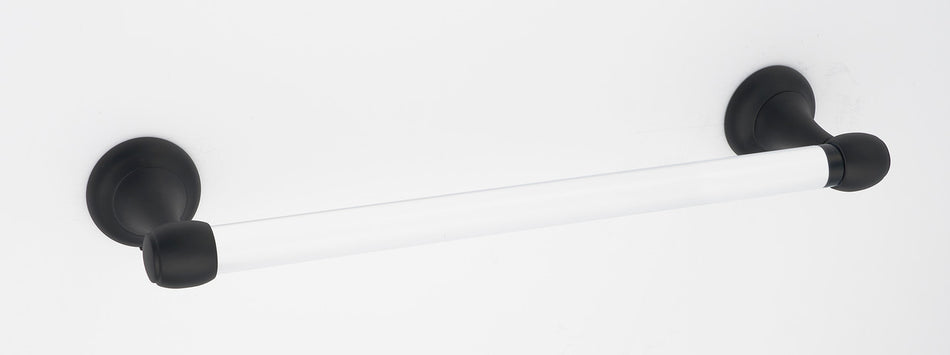 Alno A7320-18-MB: 18" cc Acrylic Royale Towel Bar - Matte Black