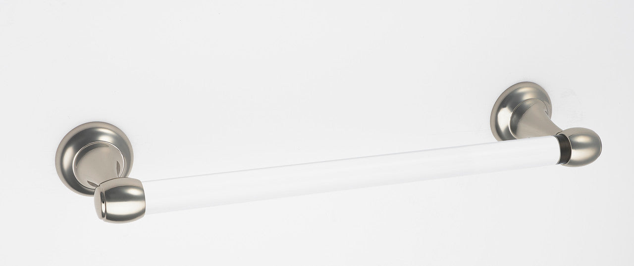 Alno A7320-18-PN: 18" cc Acrylic Royale Towel Bar - Polished Nickel