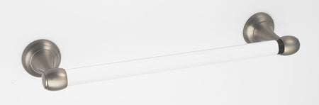 Alno A7320-18-SN: 18" cc Acrylic Royale Towel Bar - Satin Nickel