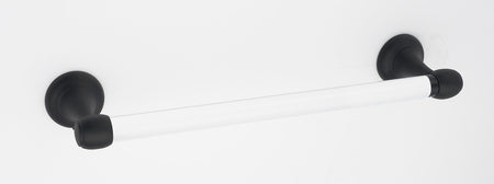 Alno A7320-24-MB: 24" cc Acrylic Royale Towel Bar - Matte Black