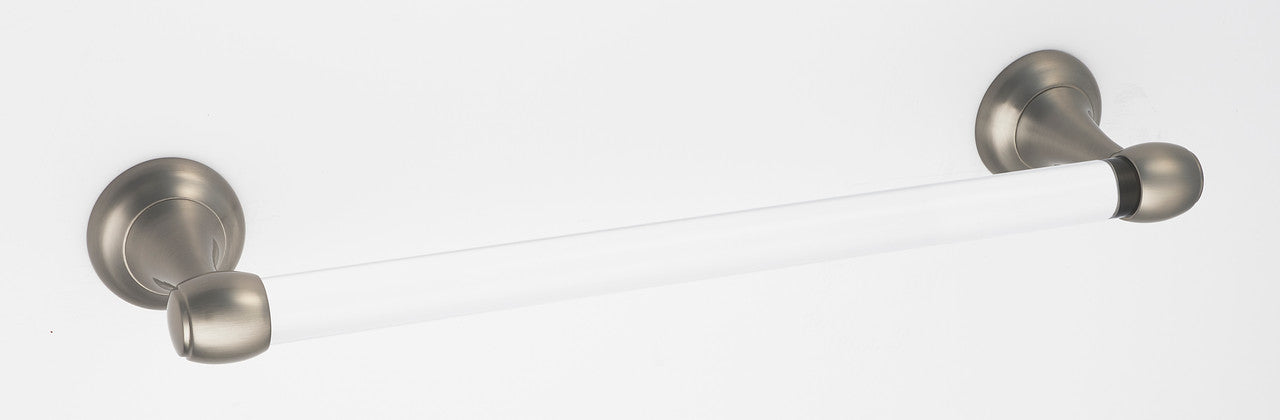 Alno A7320-24-SN: 24" cc Acrylic Royale Towel Bar - Satin Nickel