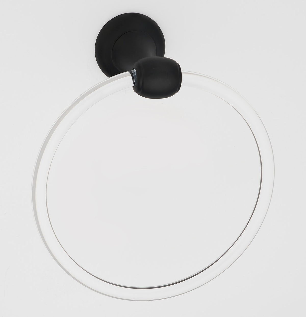 Alno A7340-MB: 6" Acrylic Royale Towel Ring - Matte Black