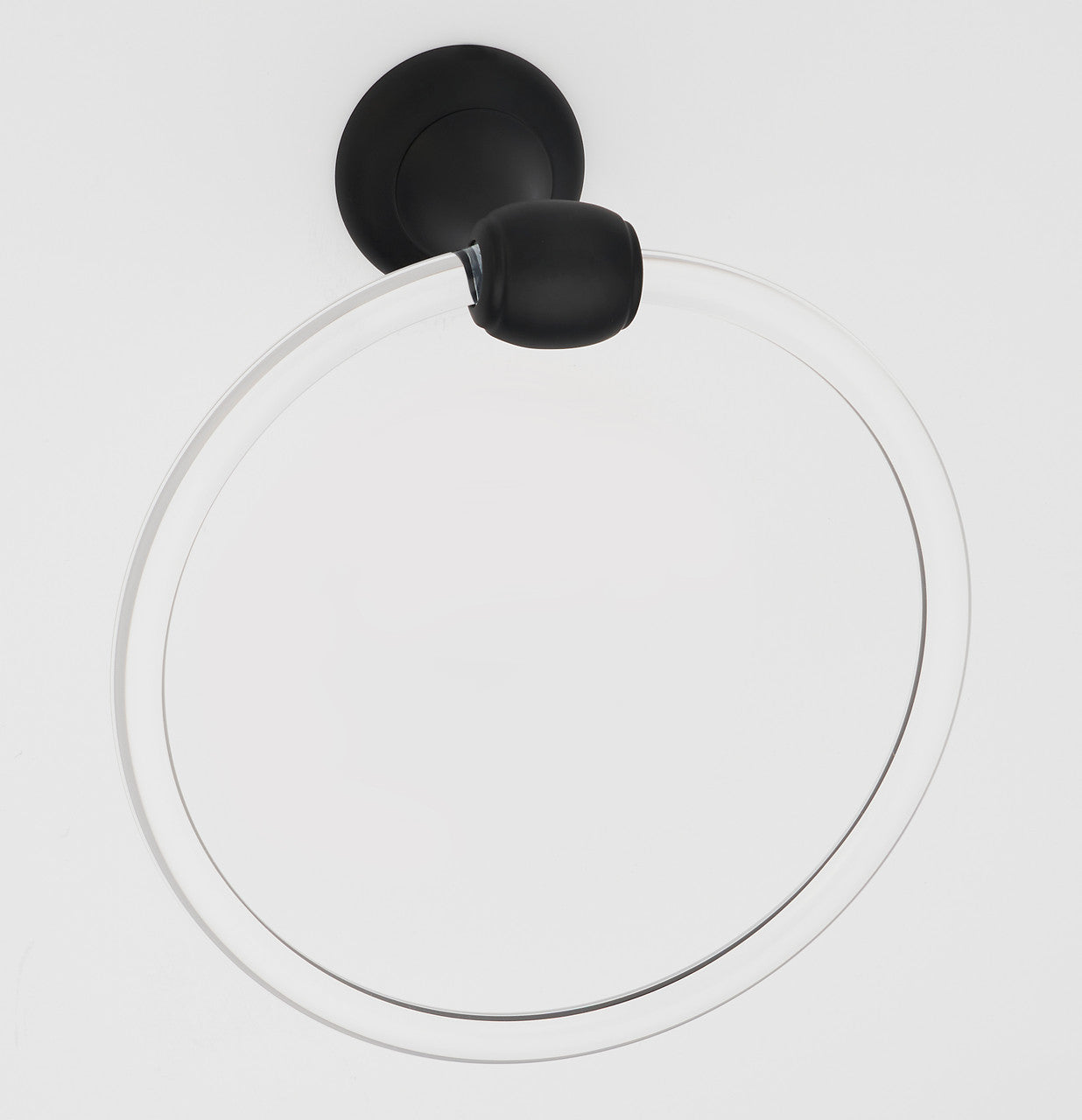 Alno A7340-MB: 6" Acrylic Royale Towel Ring - Matte Black