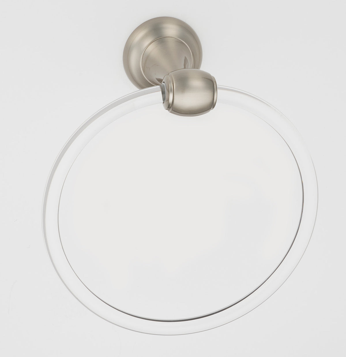 Alno A7340-SN: 6" Acrylic Royale Towel Ring - Satin Nickel