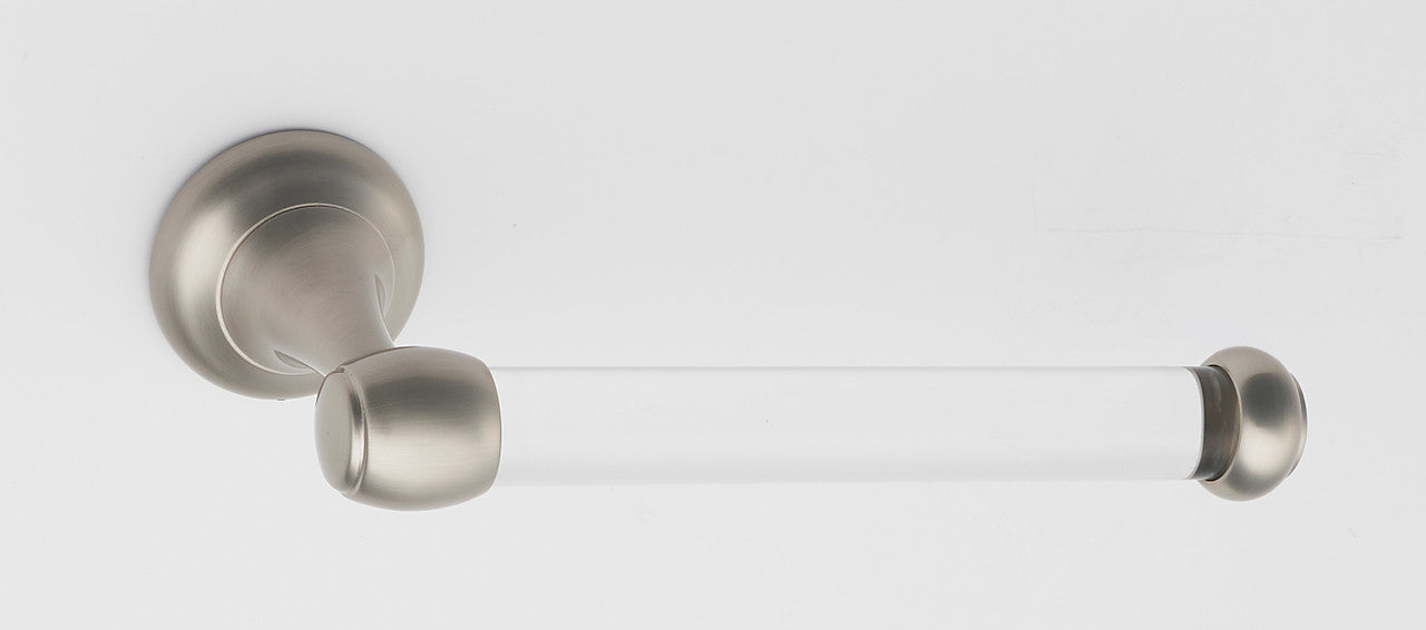 Alno A7366-SN: Acrylic Royale Single Post Tissue Holder - Satin Nickel