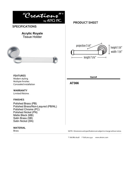 Specificaton Sheet