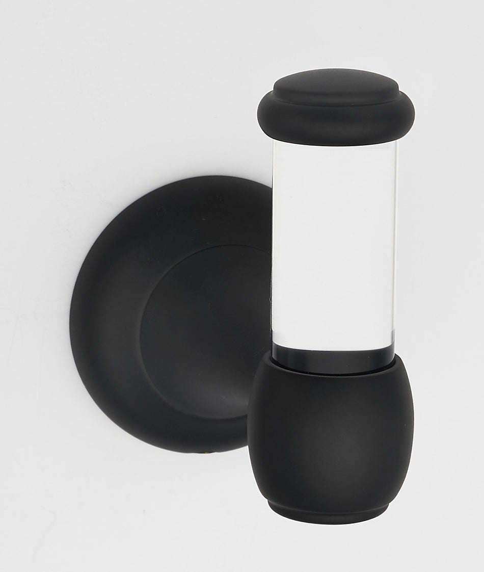 Alno A7381-MB: Acrylic Royale Robe Hook - Matte Black