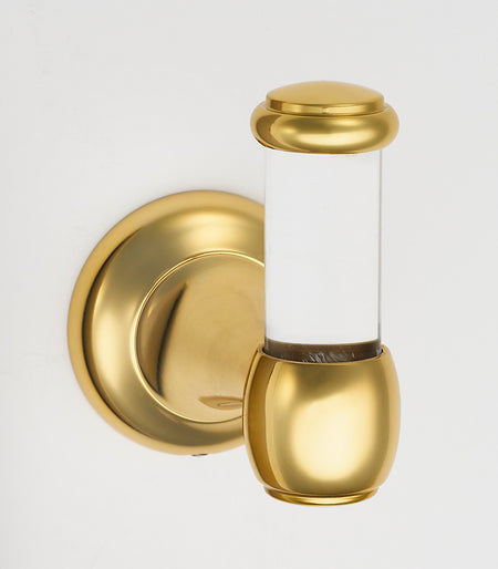 Alno A7381-PB: Acrylic Royale Robe Hook - Polished Brass