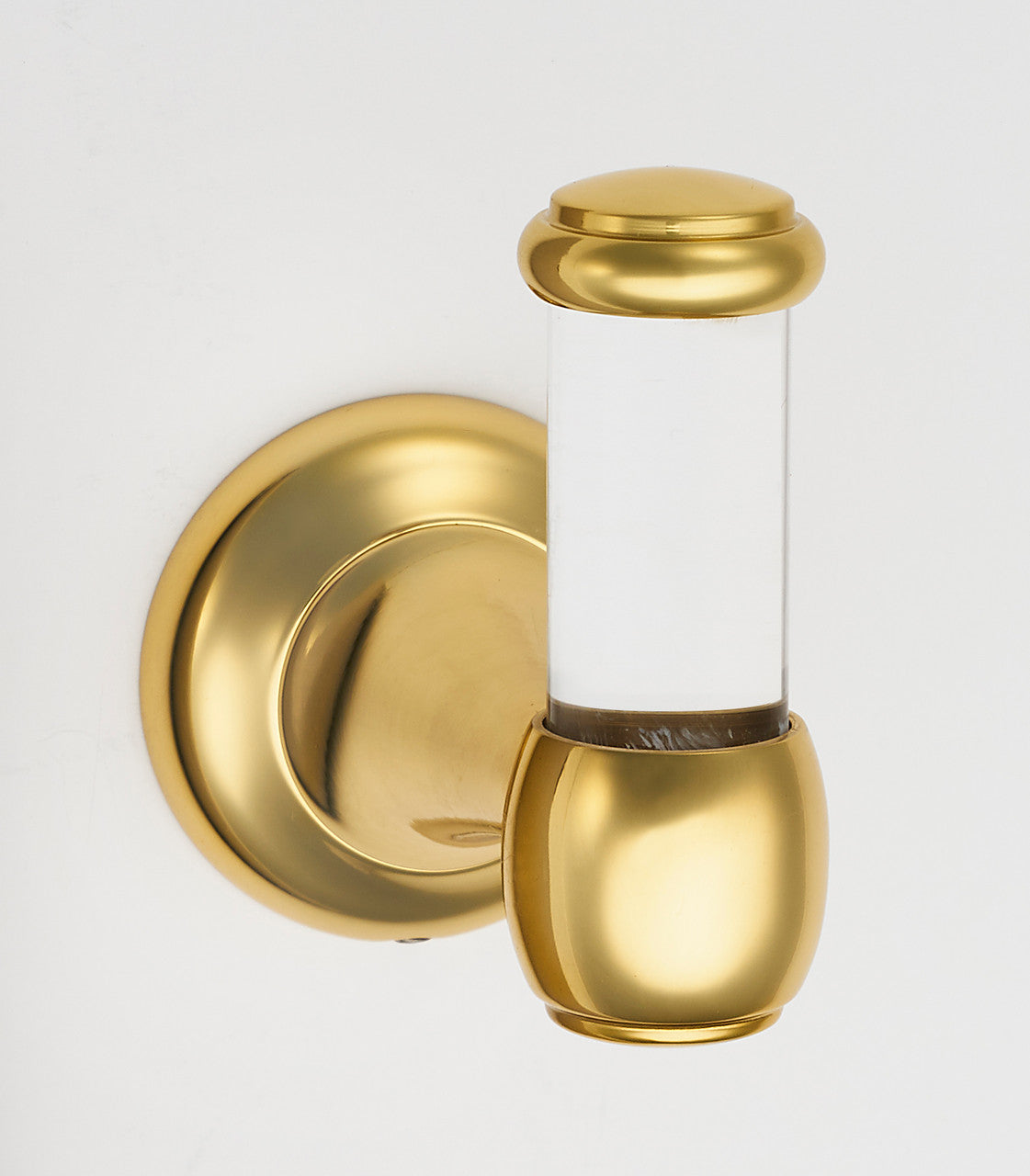 Alno A7381-PB: Acrylic Royale Robe Hook - Polished Brass