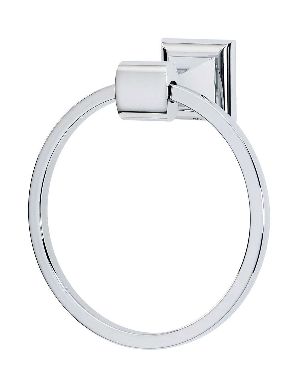 Alno A7440-PB/NL: 6-1/8" Manhattan Towel Ring - Unlacquered Brass