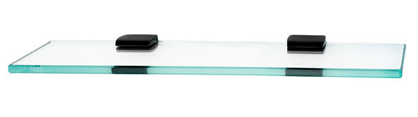 Alno A7450-18-BRZ: 18" Manhattan Glass Shelf w/Brackets - Bronze