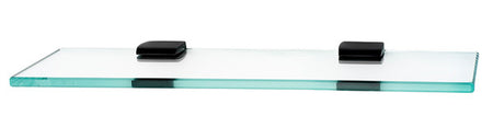 Alno A7450-18-BRZ: 18" Manhattan Glass Shelf w/Brackets - Bronze