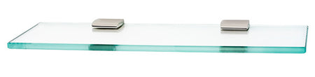Alno A7450-18-PN: 18" Manhattan Glass Shelf w/Brackets - Polished Nickel