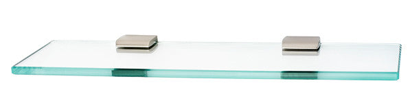 Alno A7450-18-SN: 18" Manhattan Glass Shelf w/Brackets - Satin Nickel