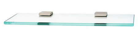 Alno A7450-18-SN: 18" Manhattan Glass Shelf w/Brackets - Satin Nickel