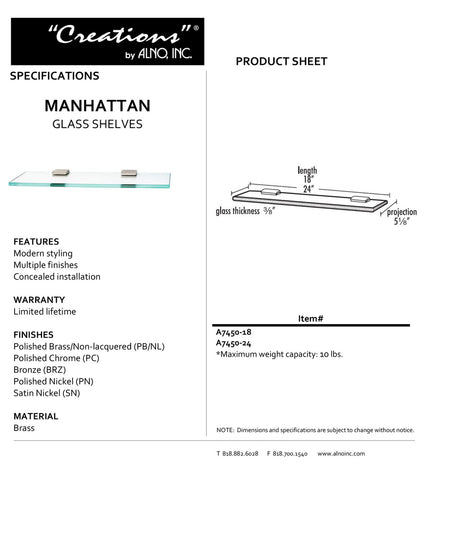 Specificaton Sheet