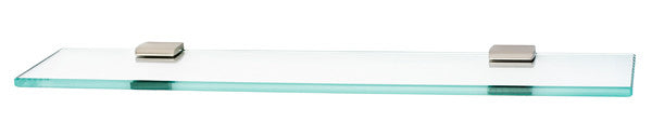 Alno A7450-24-SN: 24" Manhattan Glass Shelf w/Brackets - Satin Nickel