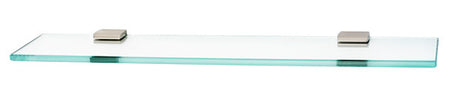Alno A7450-24-SN: 24" Manhattan Glass Shelf w/Brackets - Satin Nickel