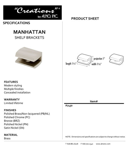 Specificaton Sheet