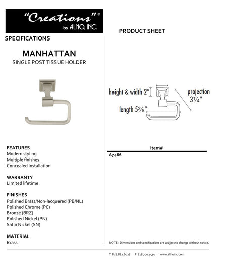 Specificaton Sheet