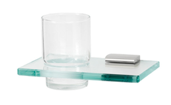 Alno A7470-PB/NL: Manhattan Tumbler Holder w/Tumbler - Unlacquered Brass