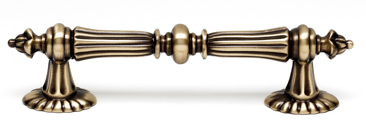 Alno A7529-AE: 4-5/8" cc Ornate Cabinet Pull - Antique English