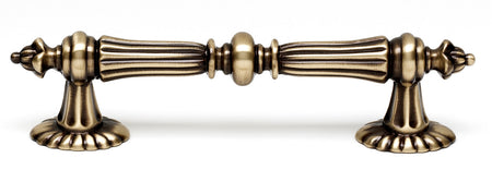Alno A7529-AE: 4-5/8" cc Ornate Cabinet Pull - Antique English