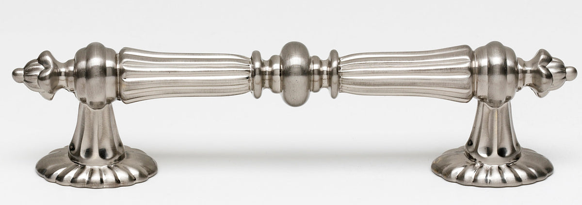 Alno A7529-SN: 4-5/8" cc Ornate Cabinet Pull - Satin Nickel