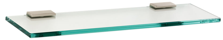 Alno A7550-18-SN: 18" Arch Glass Shelf w/Brackets - Satin Nickel