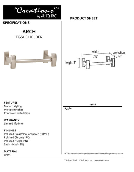 Specificaton Sheet