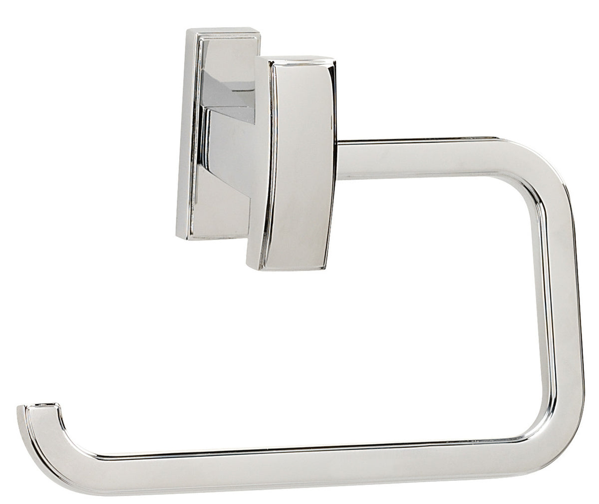 Alno A7566-PB/NL: Arch Single Post Tissue Holder - Unlacquered Brass