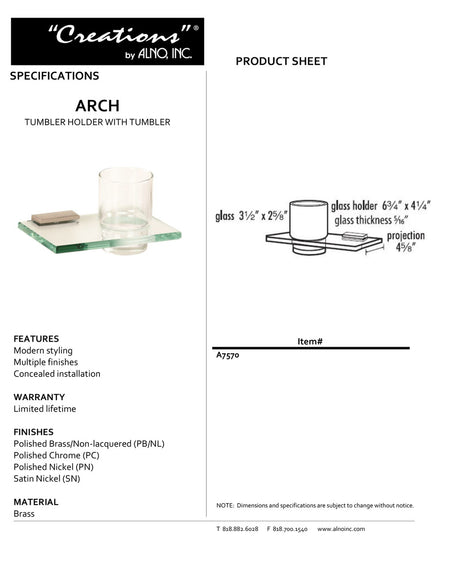 Specificaton Sheet